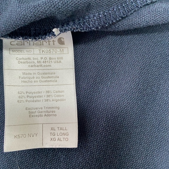 Carhartt Men's Dark Blue Polo Shirt - Picture 3 of 5